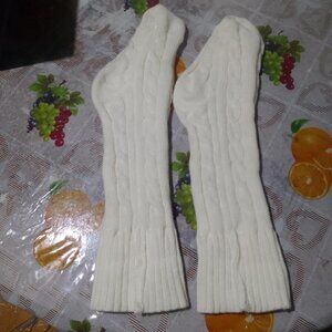 Cable-knit ankle-long super-warm winter socks, brand new